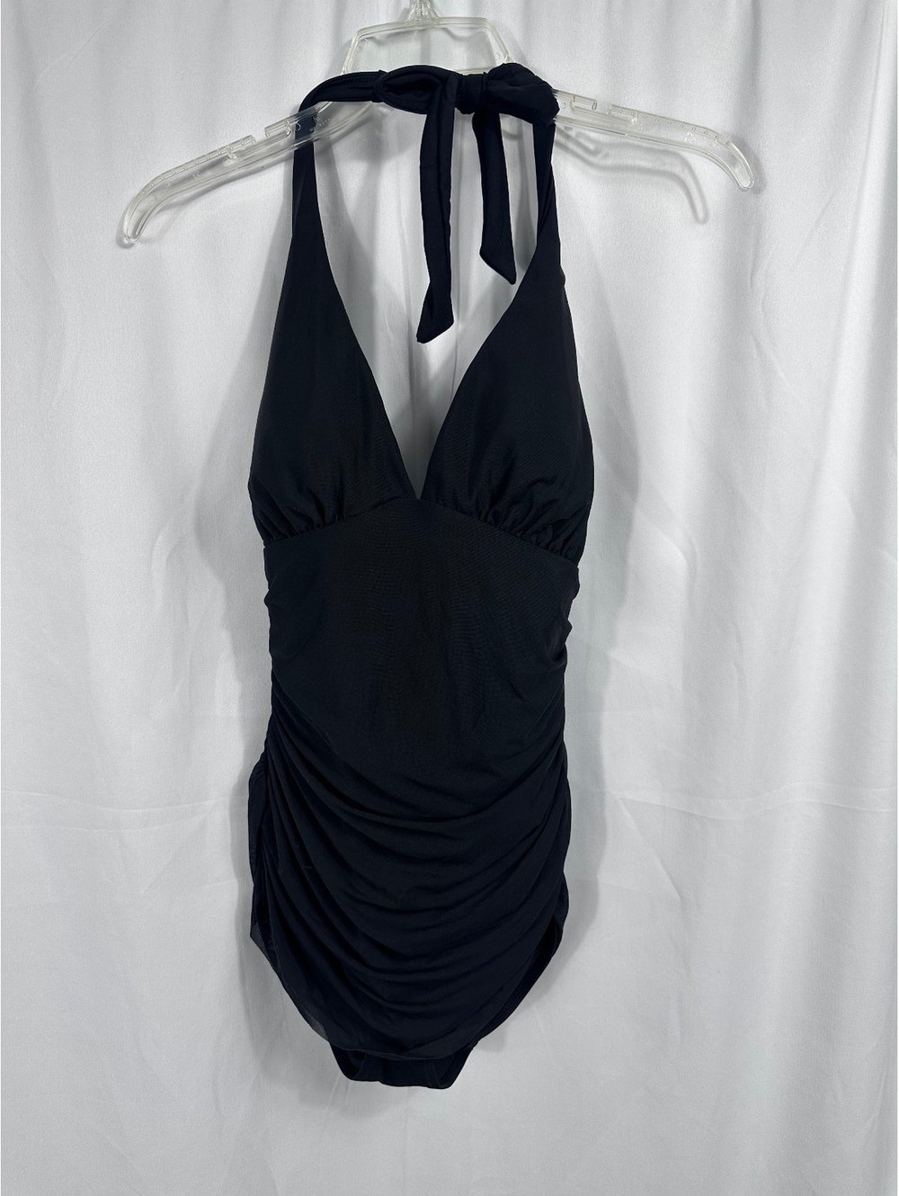 Popilush Black Halter One Piece Swimsuit Size Large